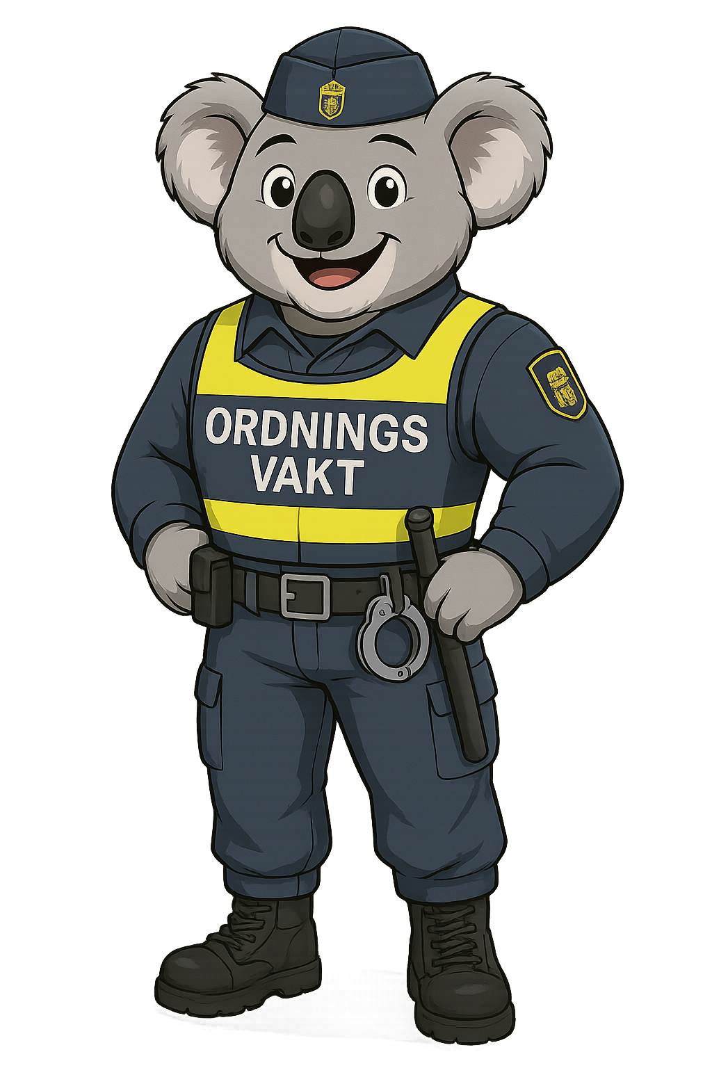 En glad koala som representerar kursen för Ordningsvakt